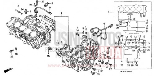 CARTER MOTEUR CB1100SF1 de 2001